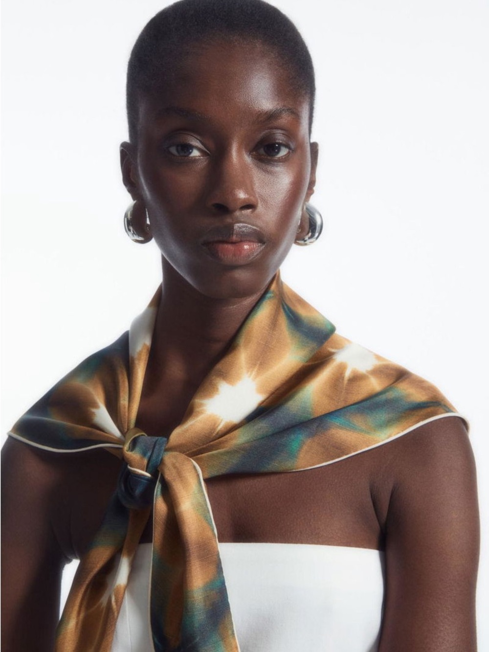 COS × Tabata Shibori Silk Scarf (Limited Edition Collaboration) NWT - Picture 2 of 5